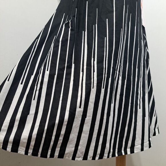 Vintage Esy Studio Ey Boho Casual Gothic Swing Into Print  Black/White Large NWT - Picture 10 of 13